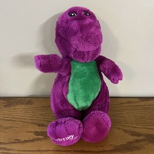 Vintage 1992 Lyons Group BARNEY The Purple Dinosaur Closed Mouth Plush‎ 14" Toy